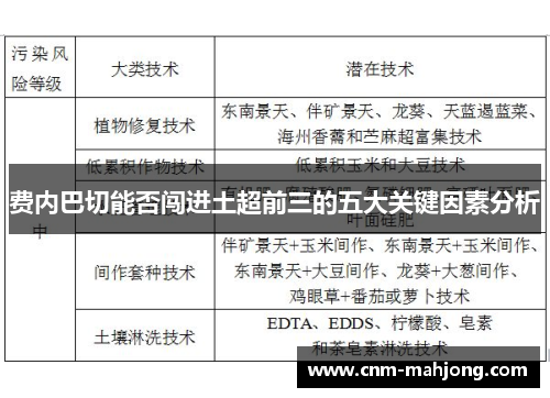 费内巴切能否闯进土超前三的五大关键因素分析